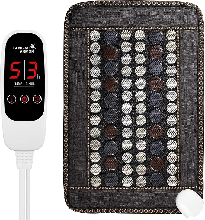 Infrared Heating Pad for Back, Large 52 Jade and 20 Tourmaline Heating Pad for by GENERALARMOR