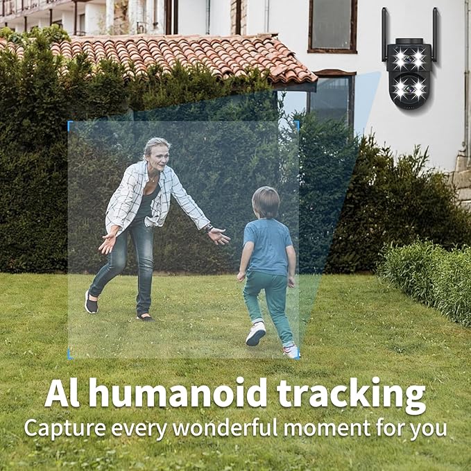 dzcctvipc 2K Dual-Lens WiFi Home Security Camera, Indoor/Outdoor Use, 360° - Image 6
