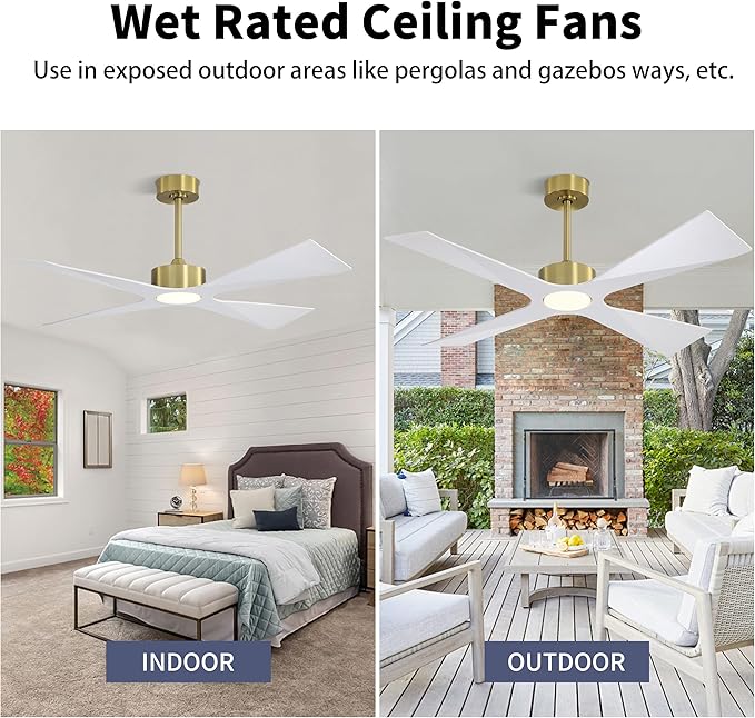 WINGBO 54" Wet Rated Outdoor Ceiling Fan - Image 9