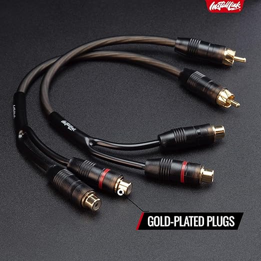 Install Link RCA Audio Cable for Subwoofer or Stereo Cable, Y Adapter 1-Male to - Image 8