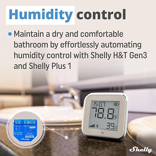 Shelly H&T Gen3 Ivory | Wi-Fi and Bluetooth Smart Temperature & Humidity Sensor - Image 3