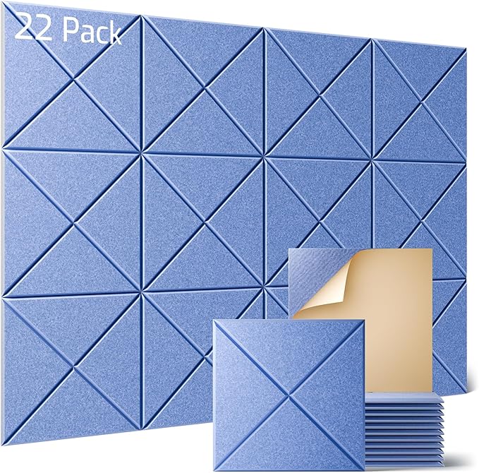 Sonicism 22 Pack X-Lined Acoustic Panels by Sonicism