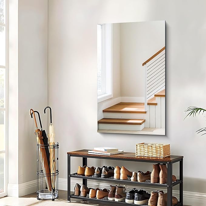 CILIBER Frameless Mirror, 24x40 Inch Rectangle Bathroom Mirrors - Image 6