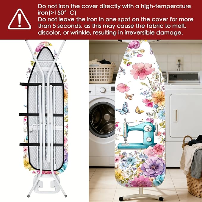Nuxovilar Ironing Board Cover Needle Cotton 15x54 Inches | Ironing Board Cover - Image 6
