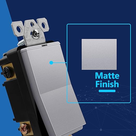 LIDER Minimalist Design Matte Finish Lighted 4-Way Decorator Light Switch - Image 4
