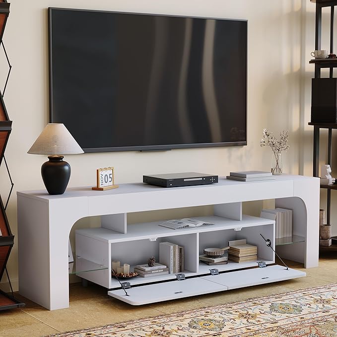 IDEALHOUSE LED TV Stand for 55 to 75 Inch TV, Modern TV Console Table - Image 8