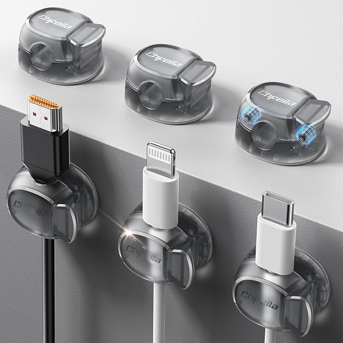 Cable Clips - Chfeila Latest Dual Spring Cord Organizer by Chfeila