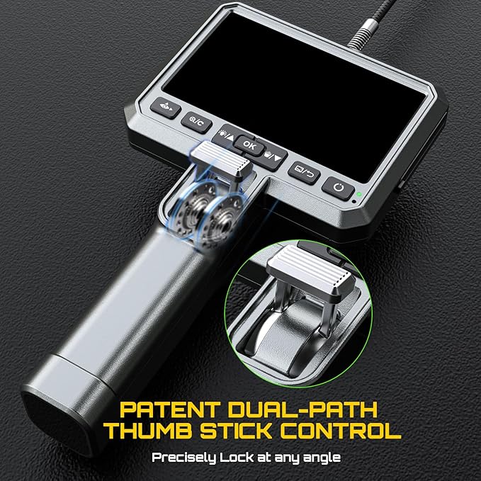 DXZtoz Dual-Lens Articulating Borescope, 6.5mm Slim Probe, Two-Way 210°Rotate - Image 3