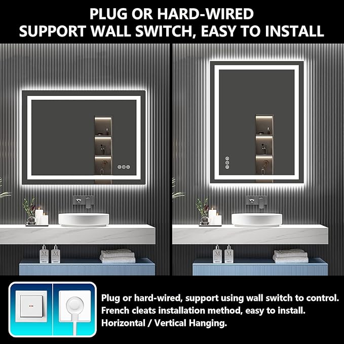 YEELAIT 48x36 Inch LED Bathroom Mirror - Image 7