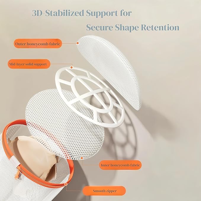 Bra Washing Bag with Anti-Deformation Structure and Fixed Hand-Wash Board - Image 4