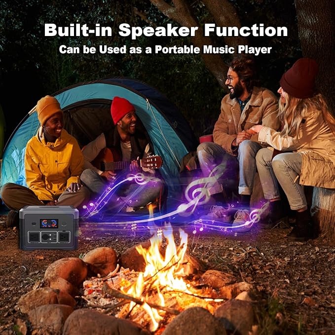 Portable Power Station, 384Wh LiFePO4 Battery Backup, 600W Solar Generator - Image 6