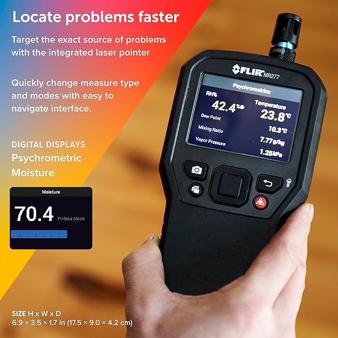 FLIR MR277 Moisture Meter, MSX IR Camera & Hygrometer - Image 5
