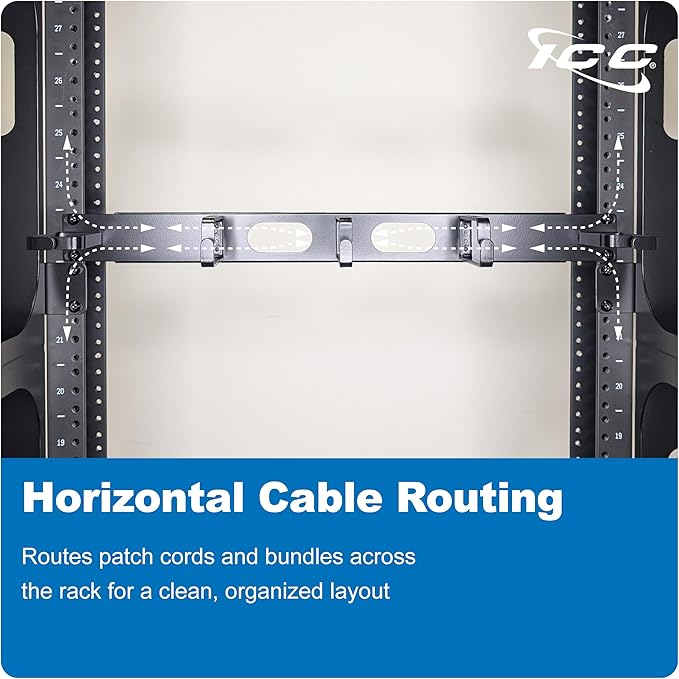 ICC 1U Ring Cable Manager Panel - Image 2