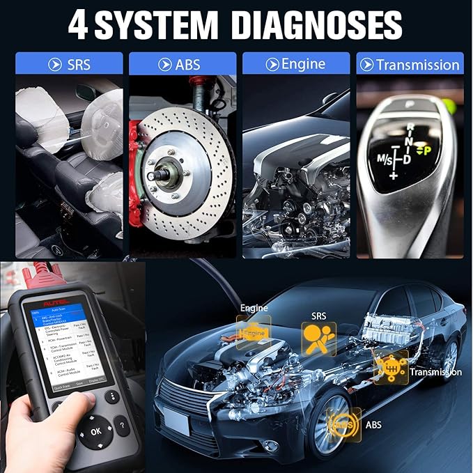 Autel MaxiDiag MD806 OBD2 Scanner, ABS SRS Engine Transmission 4 Systems - Image 4