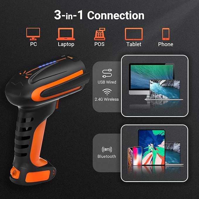 Tera Barcode Scanner Wireless 2D QR: Pro Version All New Battery Level - Image 5