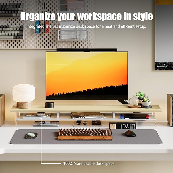 FENSULN Dual‑Tier Monitor Stand - Image 2