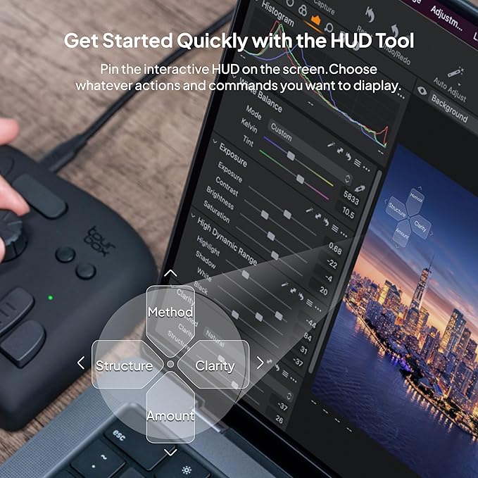 TourBox NEO - Customizable Editing Controller, Photo Color Grading Illustration - Image 7