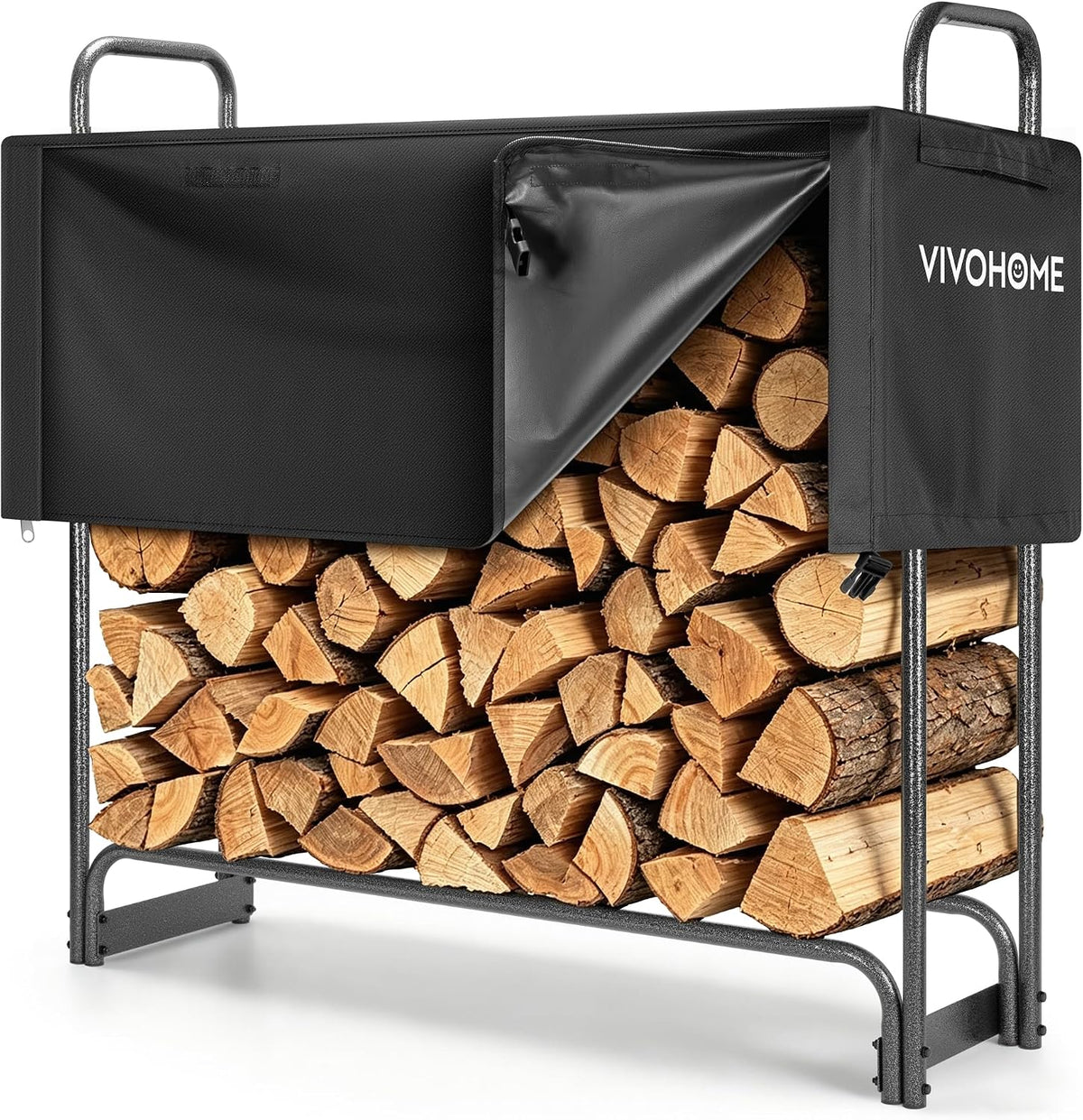 vivohome 4 ft 1/4 cord firewood rack outdoor, main product view