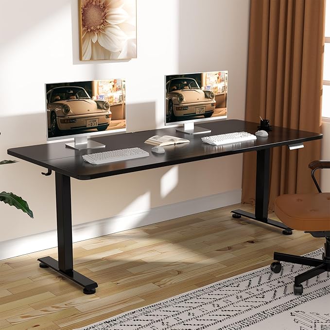 Veken 63 Inch Electric Standing Desk, Adjustable Height Office Desk by Veken