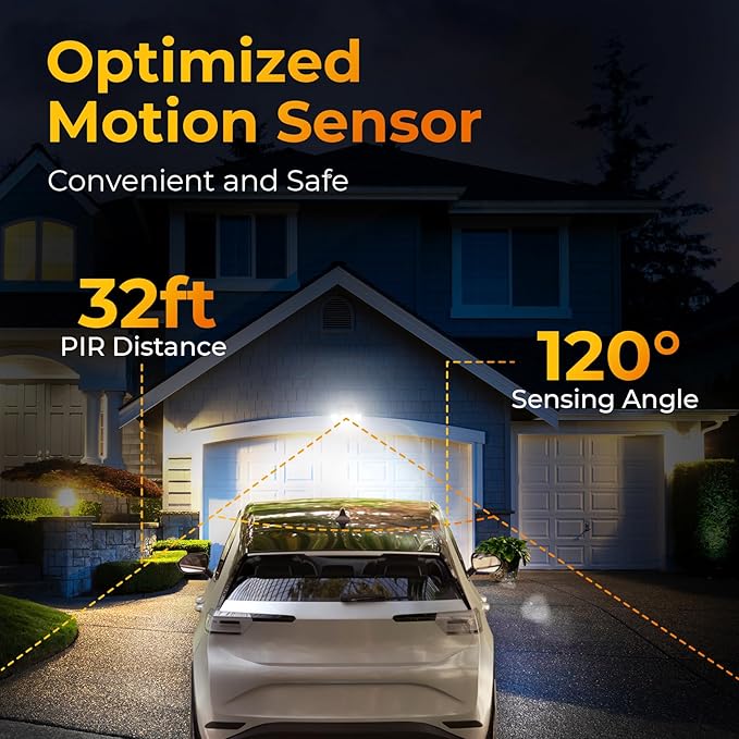 ESLIGHTION Solar Motion Sensor Outdoor Lights, 3 Modes LED Security Flood Light - Image 3