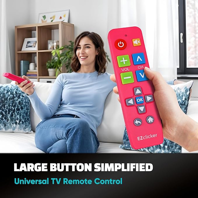 EZclicker Plus Big Button Universal TV Remote Simple Easy to Use, Works - Image 2