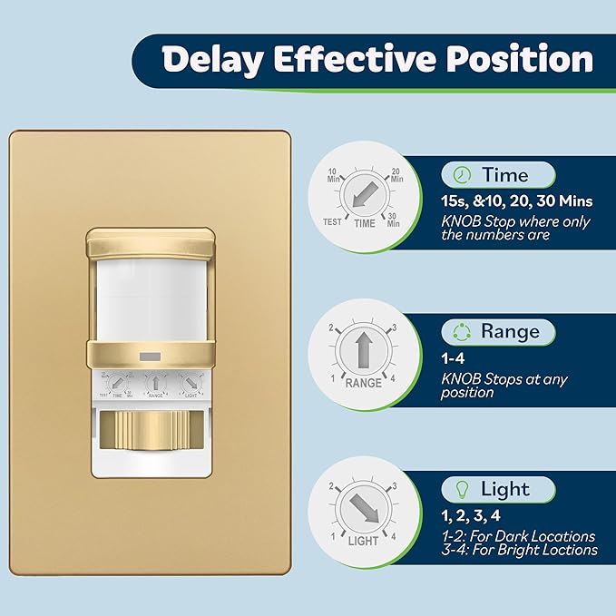 TOPGREENER in Wall PIR Motion Sensor Light Switch, Occupancy Sensor Switch - Image 3