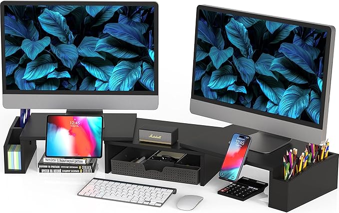 Simple Houseware Desk Dual Monitor Stand Riser by SimpleHouseware