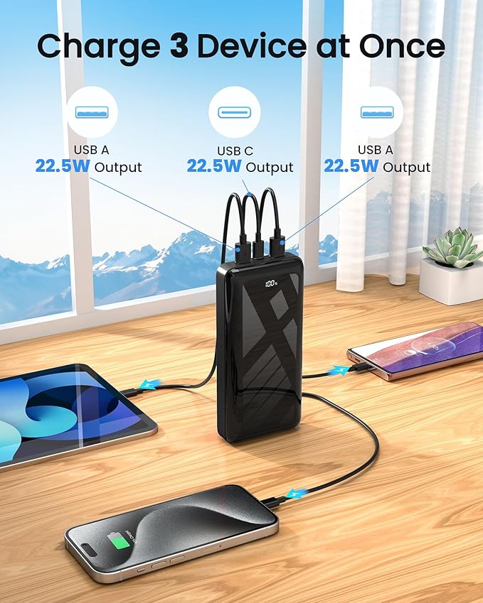 LOOPEAK Power Bank 50000mAh 22.5W Fast Charging Portable Charger, USB C Quick - Image 4
