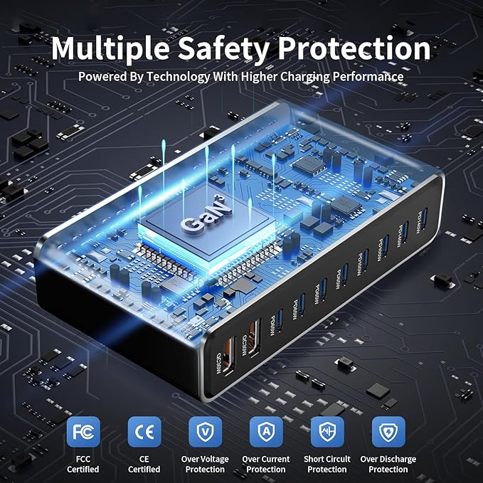 800W GaN3 10-Port USB-C Charging Station - Image 5