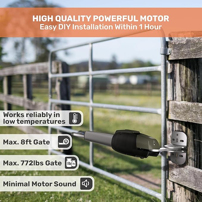 TMT Mastiff 400 Single Automatic Gate Openers Up to 8ft and 772lb Heavy Duty - Image 2