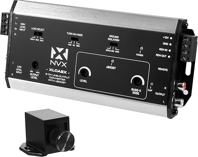 NVX XLCA2X X-Series PRO 2-Channel Line Out Converter Digital Bass Enhancer by NVX