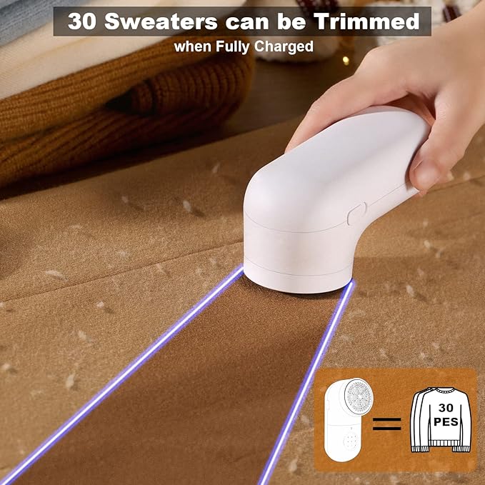 Garstor Fabric Shaver, Electric Lint Remover, 2.0 USB Rechargeable Fabric - Image 4