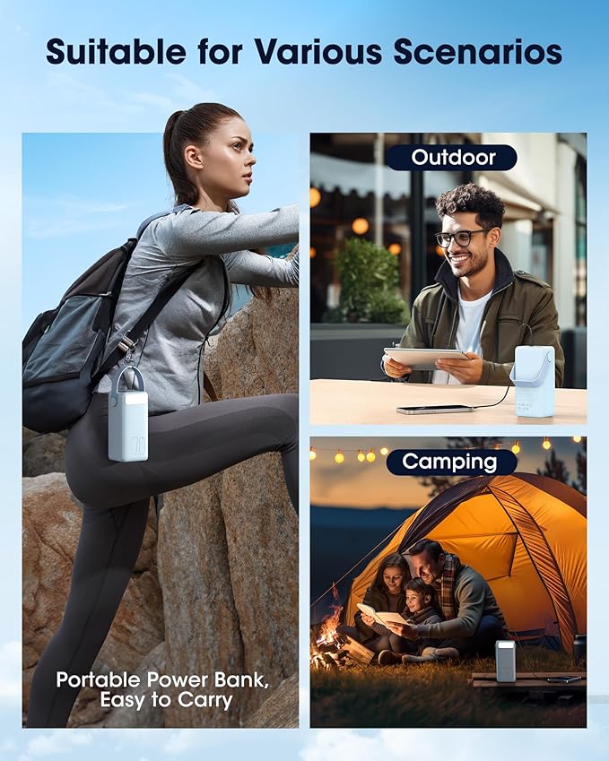 Aterob Portable Charger Power Bank 70000mAh, 22.5W Fast Charging USB C Battery - Image 8