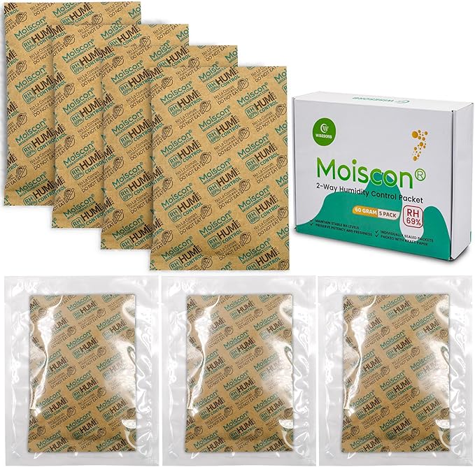 Wisesorb 60 Gram 5 Pack 69% Two-Way Humidity Control Packs, Size 60 by Wisesorb