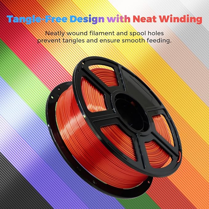 FLASHFORGE Silk PLA Filament 1.75mm Gold to Red Gradient, 3D Printer Filament - Image 6
