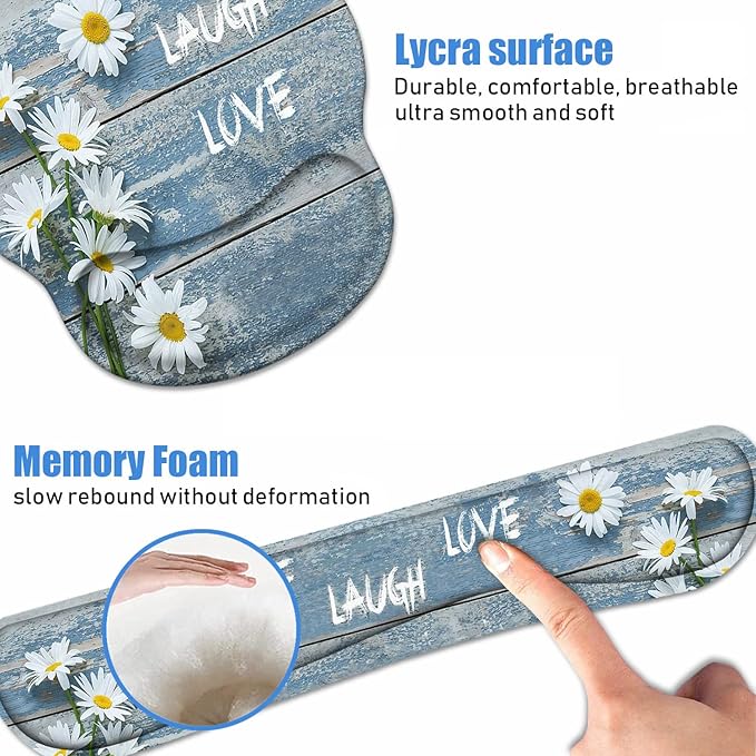 Keyboard Wrist Rest + Mouse Pad Wrist Support Set - Image 5