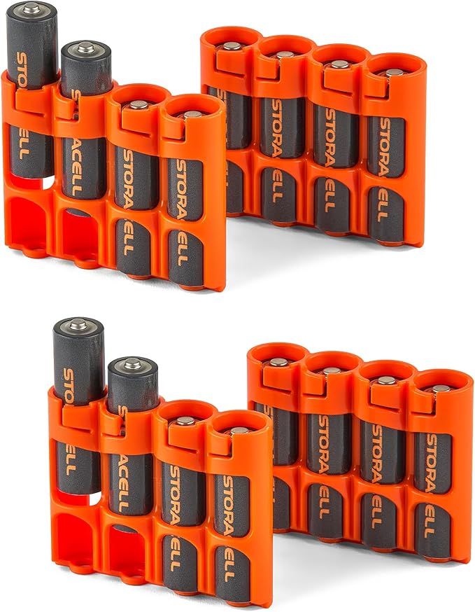 Storacell Slimline AA-4 Battery Storage Caddy and Dispenser, Holds 4 AA - Image 2