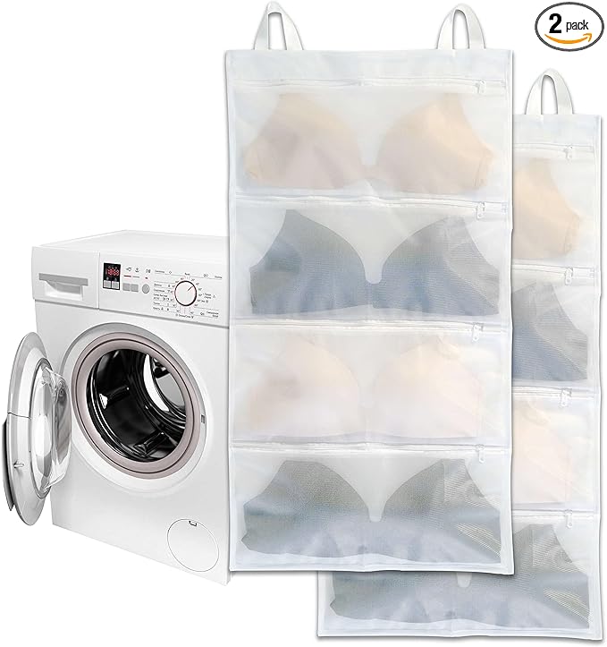 Bra laundry bags for washing machine, Holds 8 A-D cups sizes, Storage and by Yisiziyo