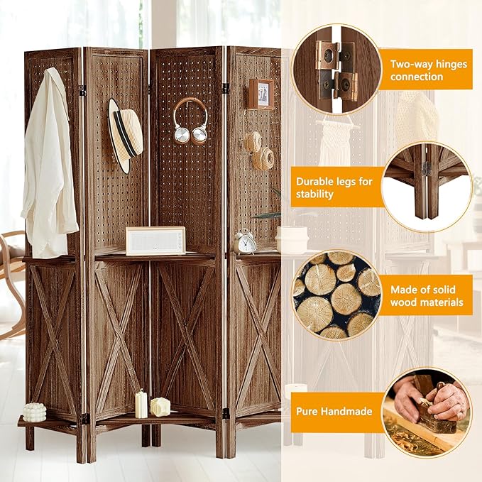 Aleesing 6 Panel Pegboard Display - Image 3