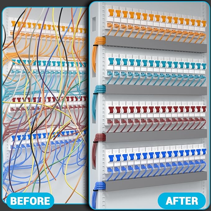 Open Slot Wire Duct Kit, 62.8" Server Rack Cable Management, Cable Management - Image 5