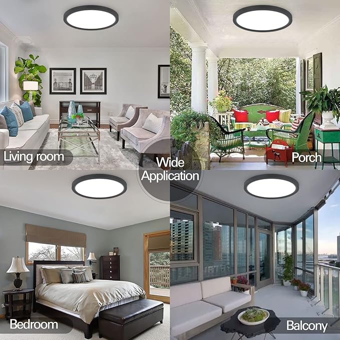 hykolity 18 Inch LED Round Flat Panel Light, 3000K/4000K/5000K CCT Selectable - Image 2