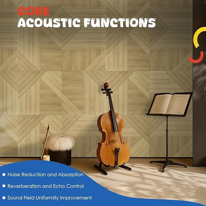 EVENRISING Large Acoustic Panels 6 Pack, Soundproof Wall Panels 23.6 x 23.6 - Image 3