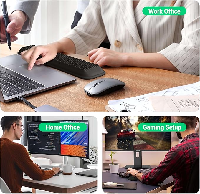 MEKASS Keyboard Wrist Rest for 60% Compact Keyboard, Ergonomic Soft Memory Foam - Image 7