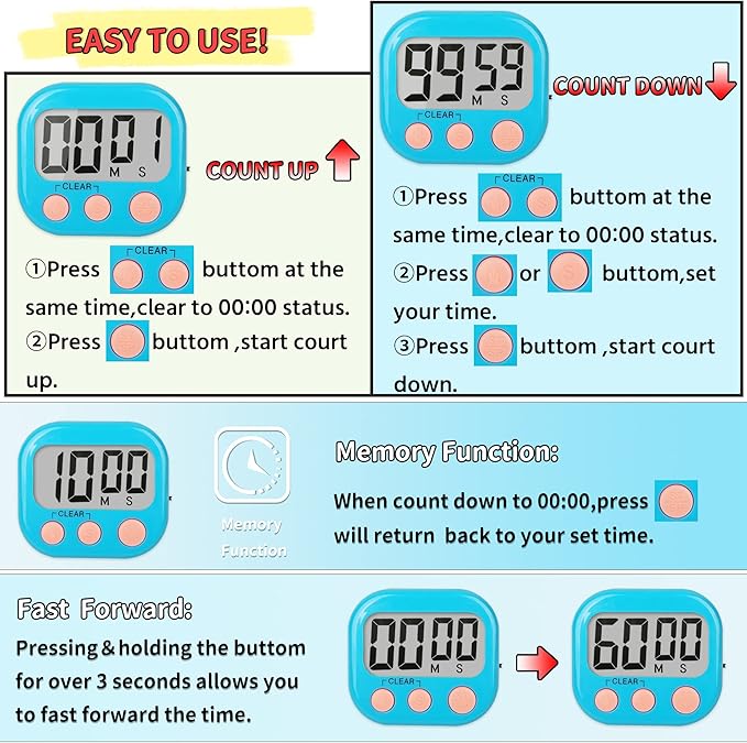 Classroom Timers for Teachers Kids Large Magnetic Digital Timer Teacher - Image 5