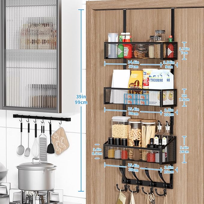 Kaiferty Over The Door Hooks Organizer, Coat Rack Over The Door Storage Hanger - Image 8