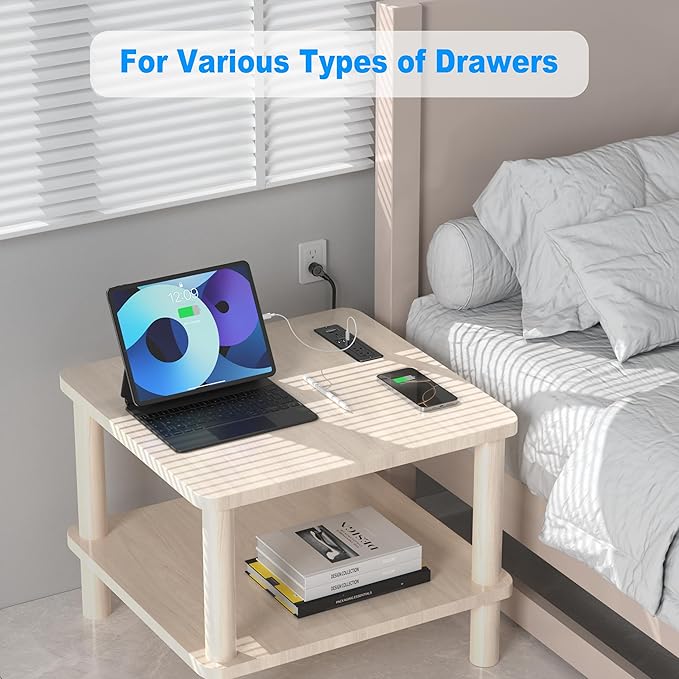 65W USB C Recessed Power Strip, Flush Mount Desktop Recessed Outlet - Image 6