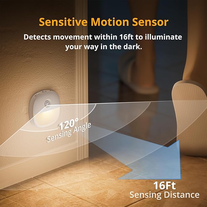 Lyridz Rechargeable Night Light, Motion Sensor Battery Nightlight, Mini - Image 3