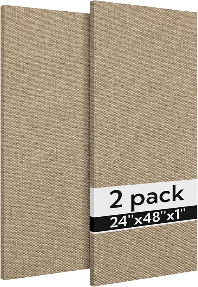 Olanglab Acoustic Panels 2 Pack, Fabric Wrapped Sound Proof Foam Panels by Olanglab