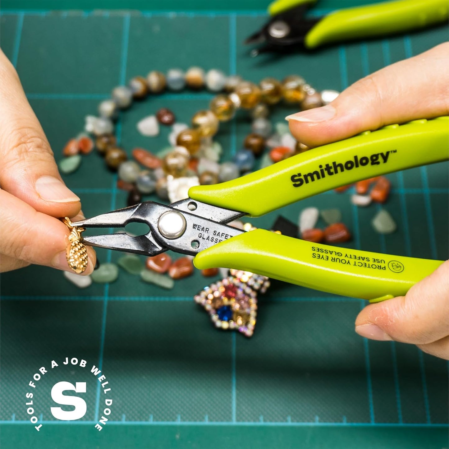 Smithology Mini Needle Nose Pliers 3-Pack, 5.3" Long Nose, Serrated Jaws | Hidden Spring, Non-Slip Grip, Precision Tips — Electronics Repair, Jewelry, 3D Printing, Model Building, Beading, DIY Crafts