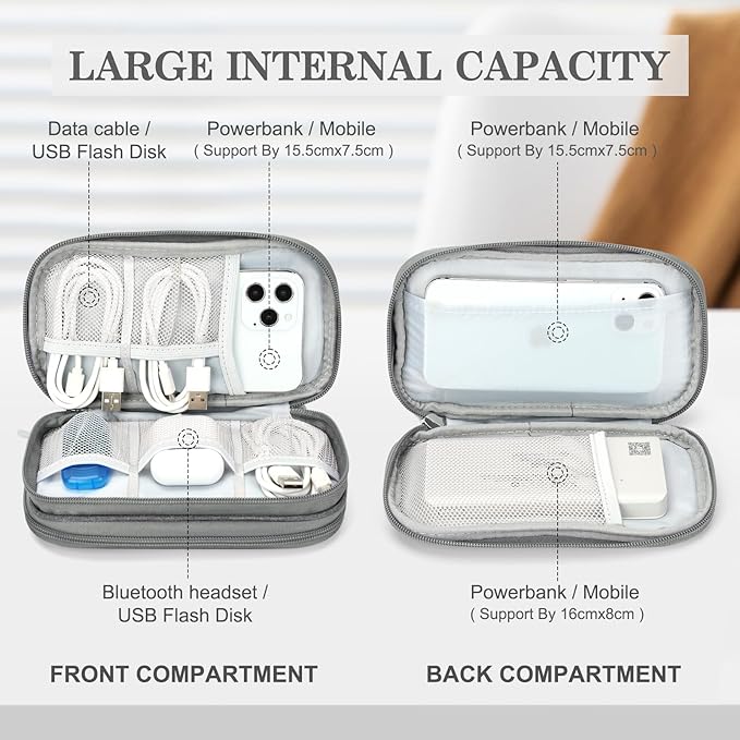 FYY Travel Cable Organizer Pouch Electronic Accessories Carry Case Portable - Image 3